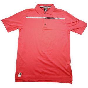 FootJoy Men's Golf Polo Shirt Pink Athletic Fit Size Medium